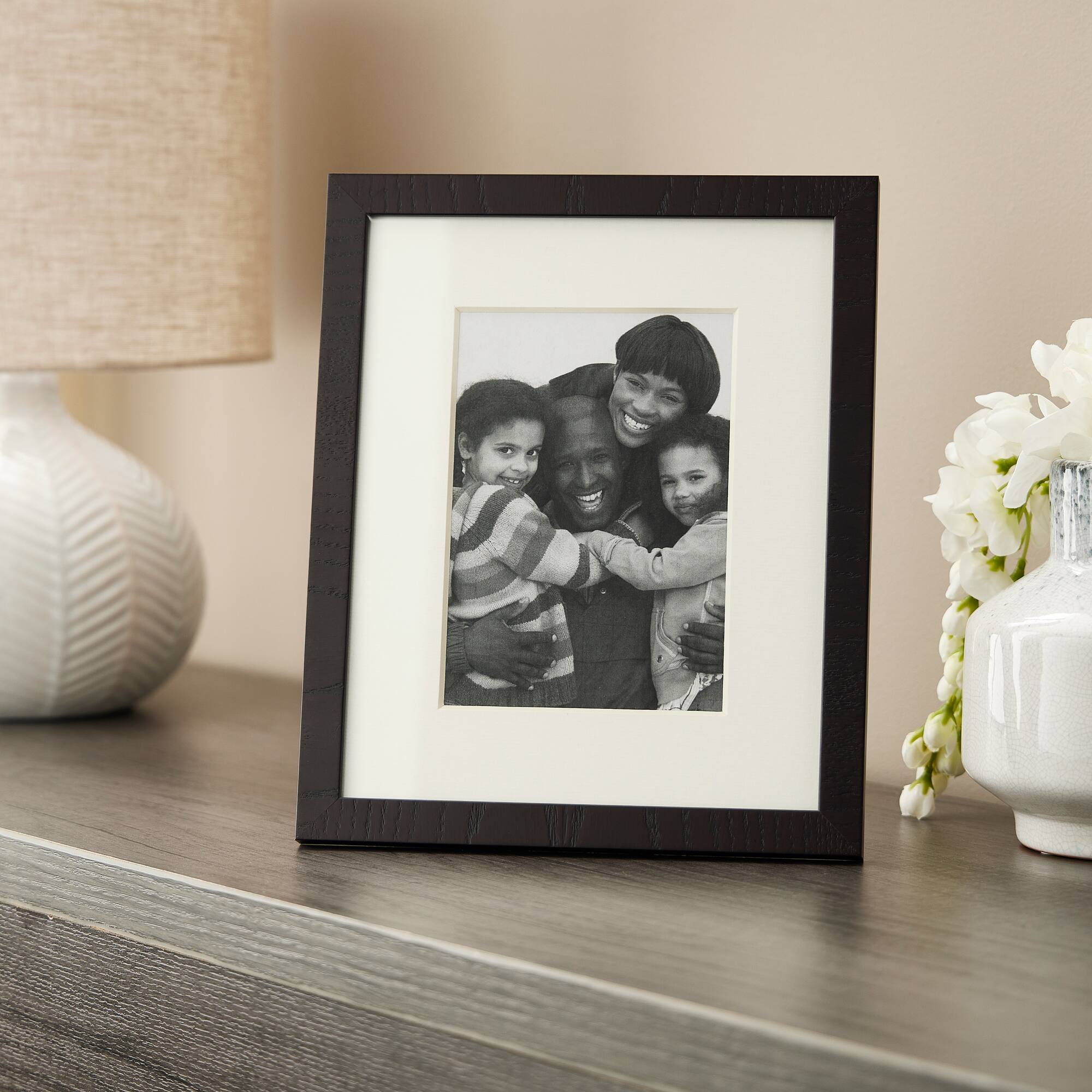 Expressions™ 5" x 7" Dark Oak Cross Grain Frame with Mat by Studio Décor®